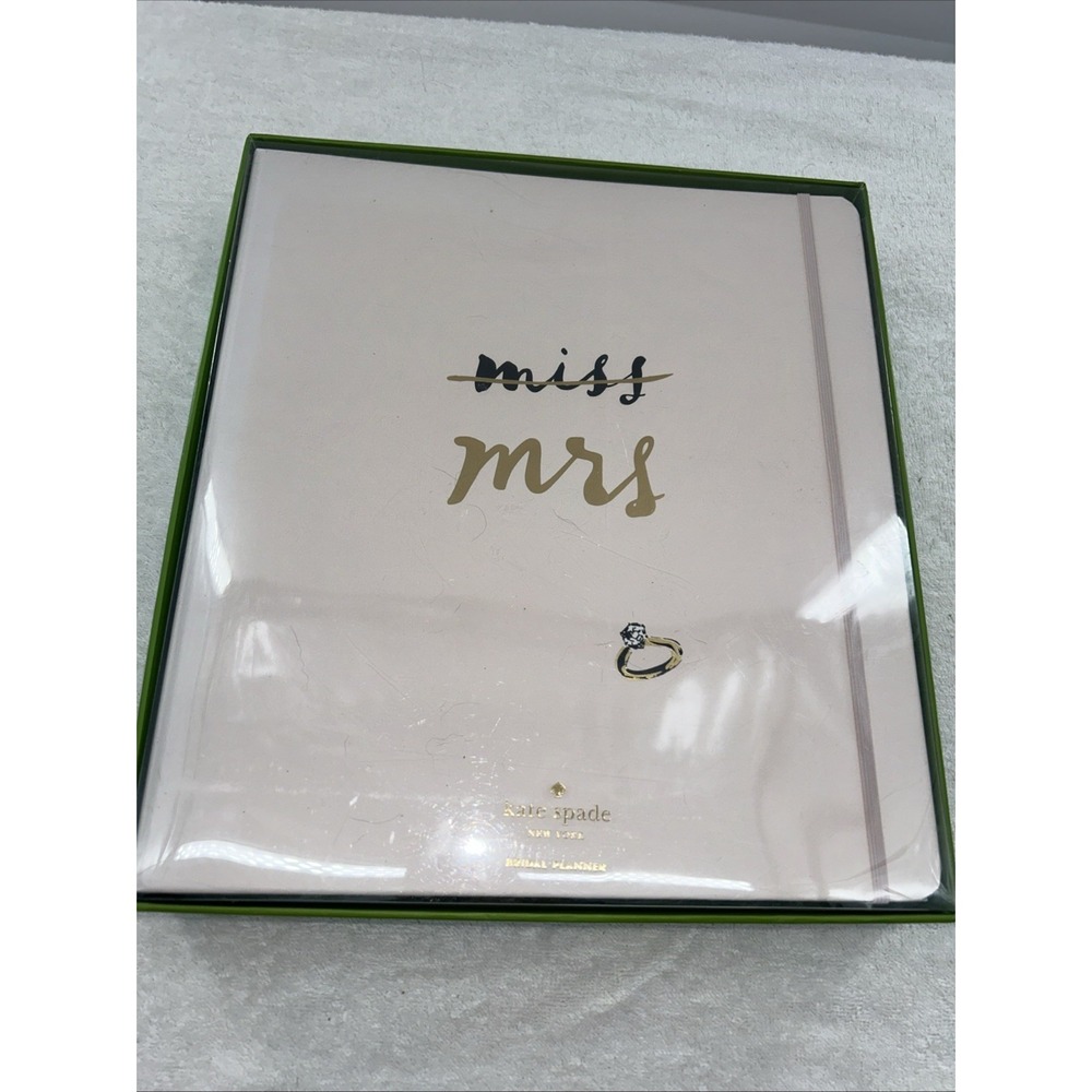 NEW Kate Spade  "Miss to Mrs." Blush Pink Bridal Wedding Planner Organizer New